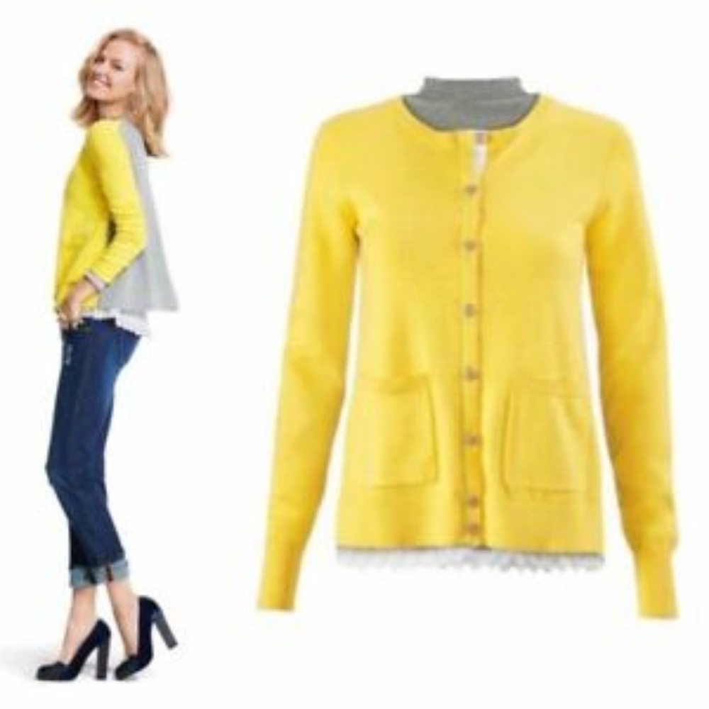 **NFS** {CAbi} #3010 Belle Yellow Cardigan M - Picture 1 of 8
